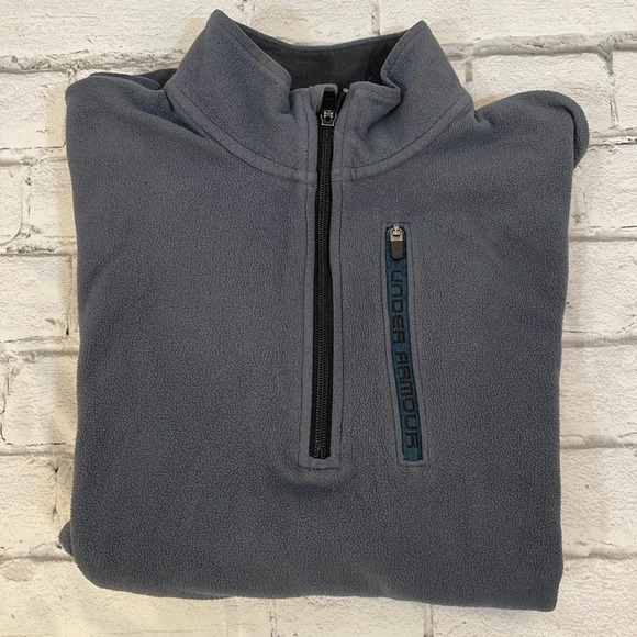 Men’s Under Armour gray 1/4 zip pullover fleece Large - Picture 3 of 4
